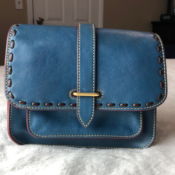 Dooney & Bourke Bags Dooney Bourke Florentine Blue Binocular Purse Crossbody Handbag Poshmark